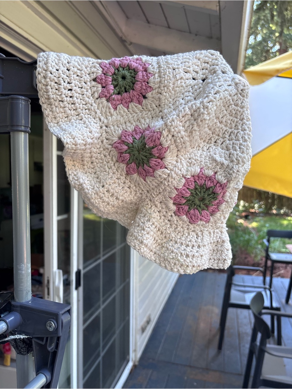 Handmade Crochet Floral Bucket Hat - Picture 2 of 3